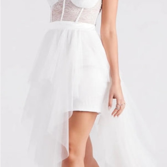 Windsor Bride/Las Vegas wedding /Bachelorette lace corset ruffled tulle dress - Picture 4 of 7